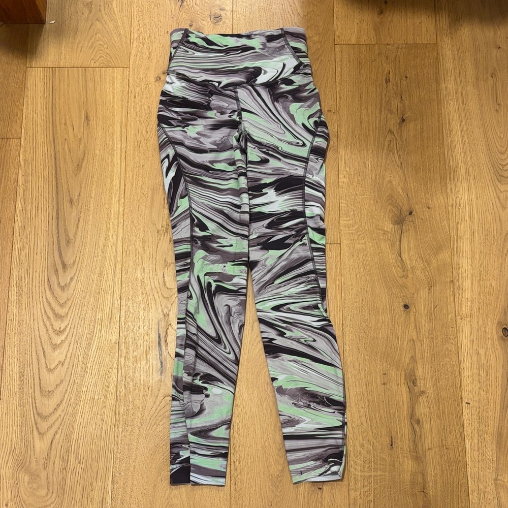 lululemon athletica Kids Leggings - Black, Green, Gray Swirl